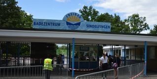 Eingangsbereich des Sindelfinger Freibads.